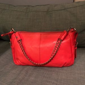 NWOT Leather Purse Persimmon Color